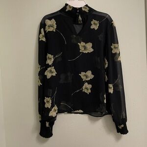Sheer Floral Blouse